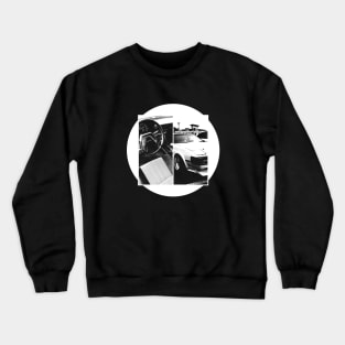 TOYOTA CELICA 2800GT A60 Black 'N White 5 (Black Version) Crewneck Sweatshirt